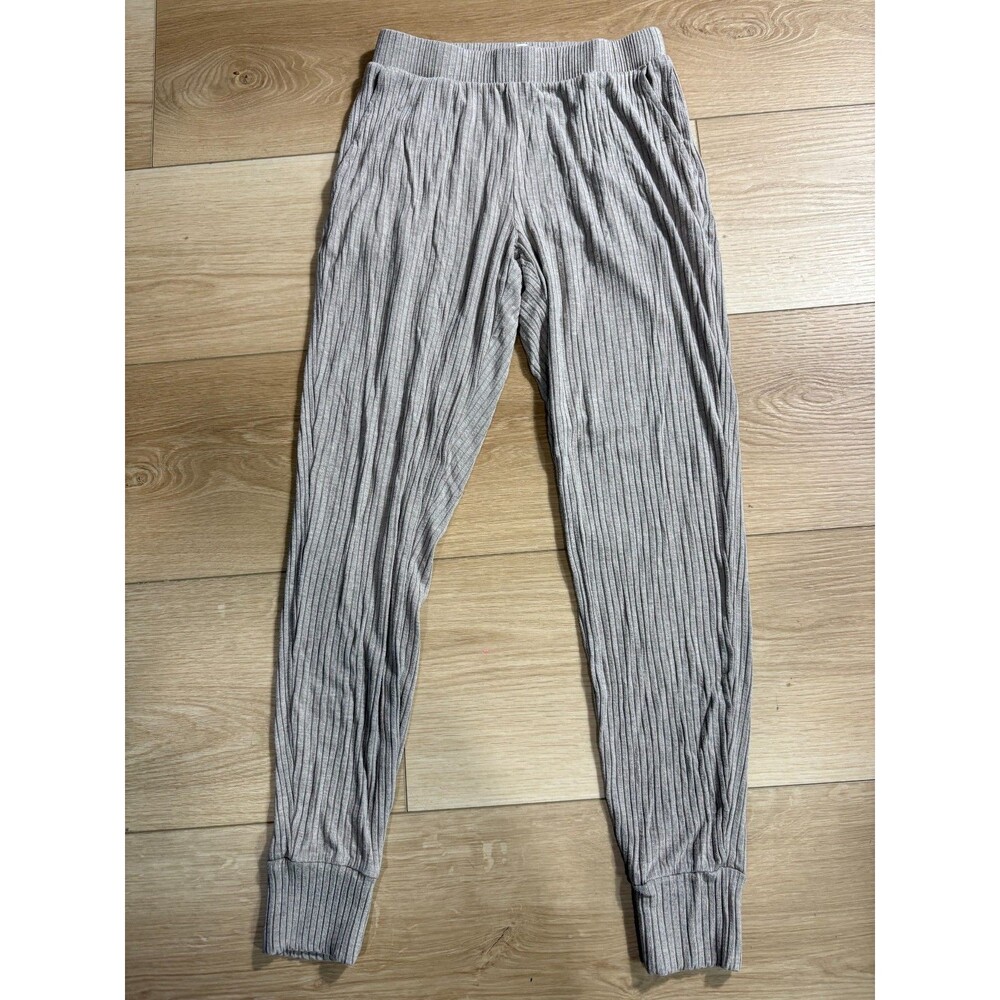 Haven Well Within Ribbed Knit Jogger Pants Loungewear Women's Size XS Gray